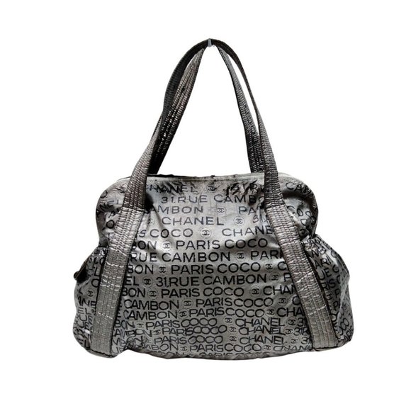 Auth Chanel Shoulder Bag Silver Coated #37778C17